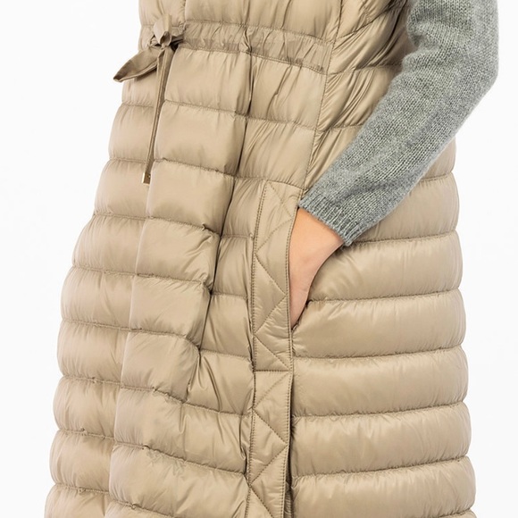 MAXMARA, “The Cube Collection,” Goose Down Vest, Tawny, Sz 10, NWT’s - Picture 5 of 15